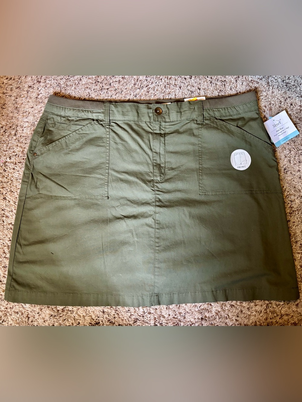 Croft & Barrow Size 18 Olive Green Women's Skort